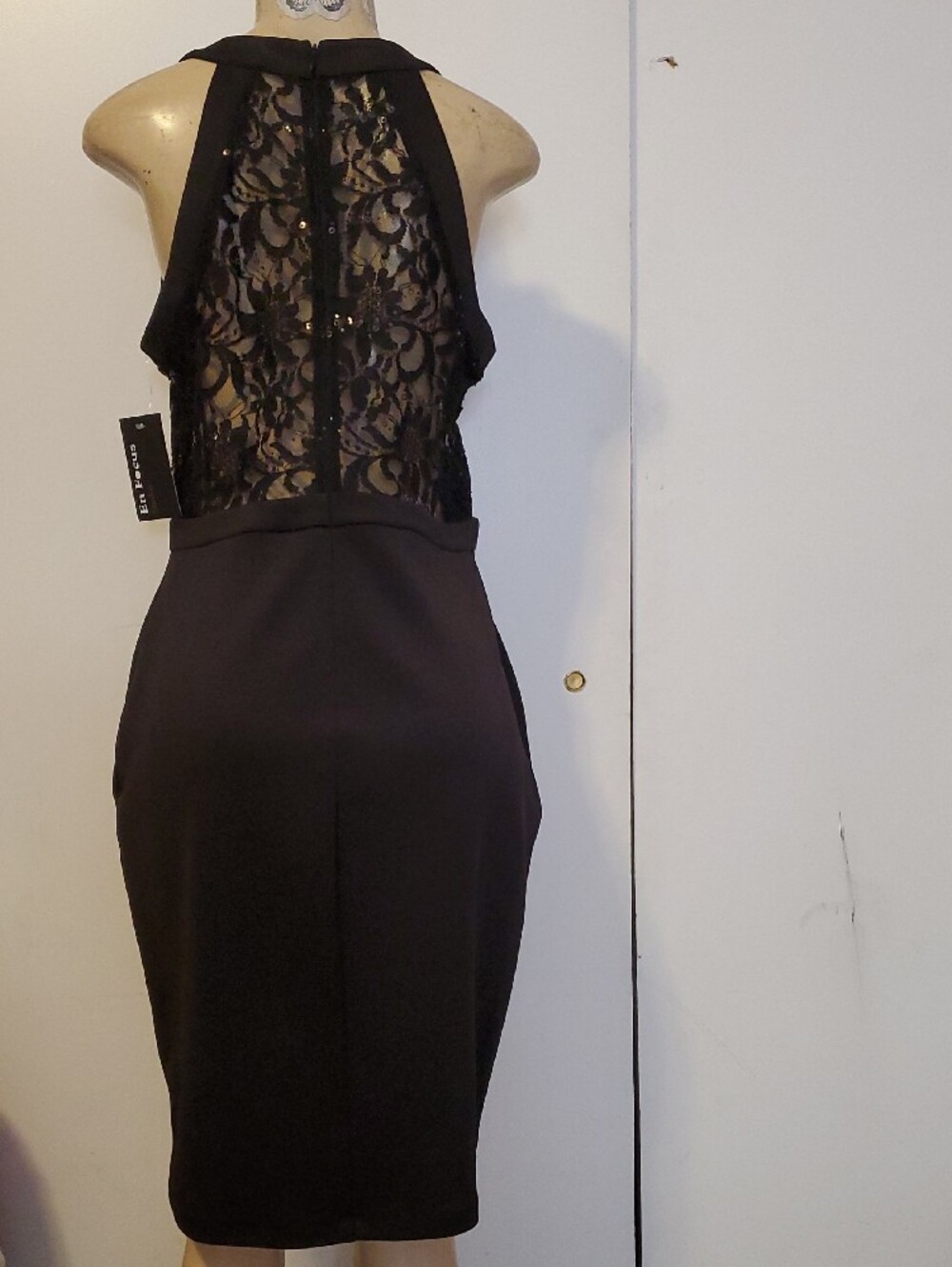Enfocus Studio Black Sequin Sheath Midi Dress - Picture 6 of 12